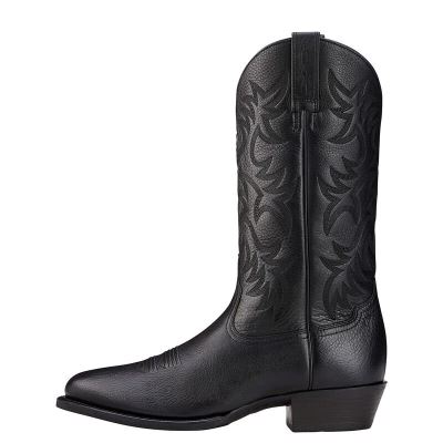 Ariat Western: Heritage R Toe Botas Western Hombre - Negras (OCEGD5027)